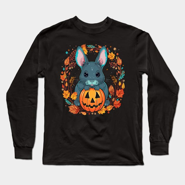 Chinchilla Halloween Long Sleeve T-Shirt by JH Mart